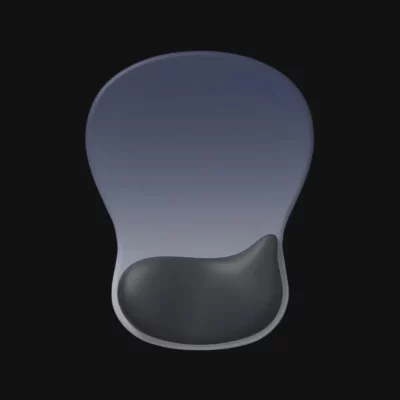 Tapis de souris ergonomique noir avec repose-poignet pour usage prolongé